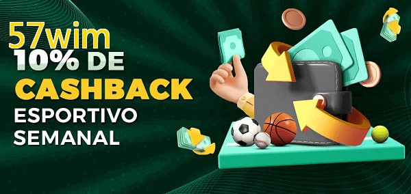 10% de bônus de cashback na 57wim